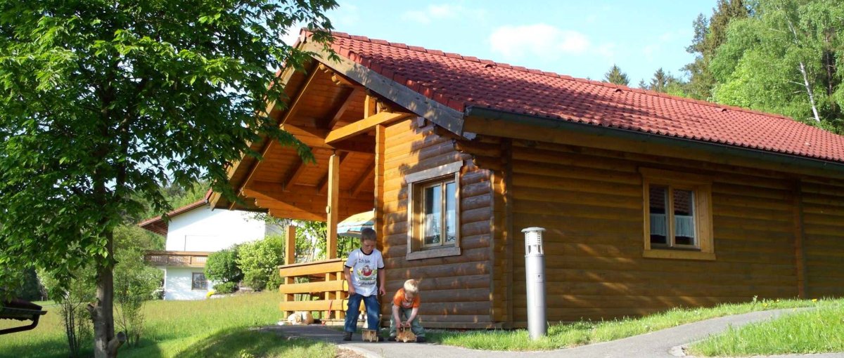 You are currently viewing Ferienhaus mit Hund in Stamsried Blockhaus Hedwig