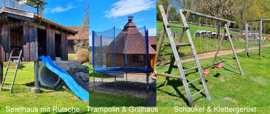 Bauernhourlaub mit Spielplatz Kinder Spielplatz am Bauernhof