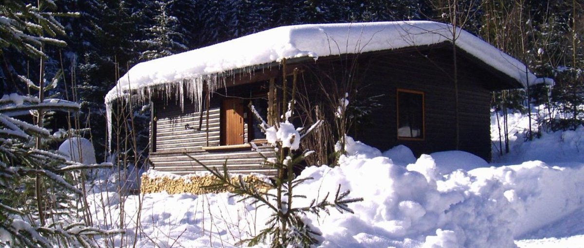 Familie Wenig Plattenhöhe in Rinchnach einsame Hütte im Wald mieten Winterurlaub