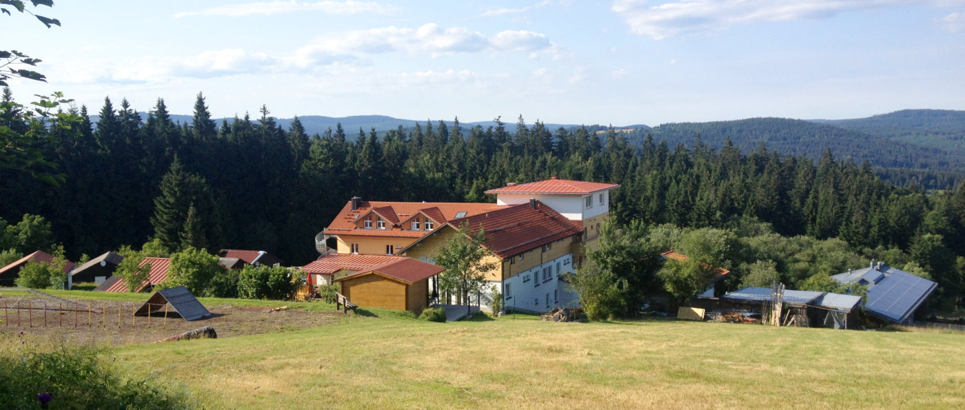 Wanderurlaub mit Hund im Bayerischen Wald Hotel Ansicht Bayerischer Wald