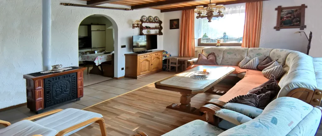 Wohnzimmer der Ferienwohnung Ferienwohnung in Höhhof Unterkunft bei Traitsching im Landkreis Cham